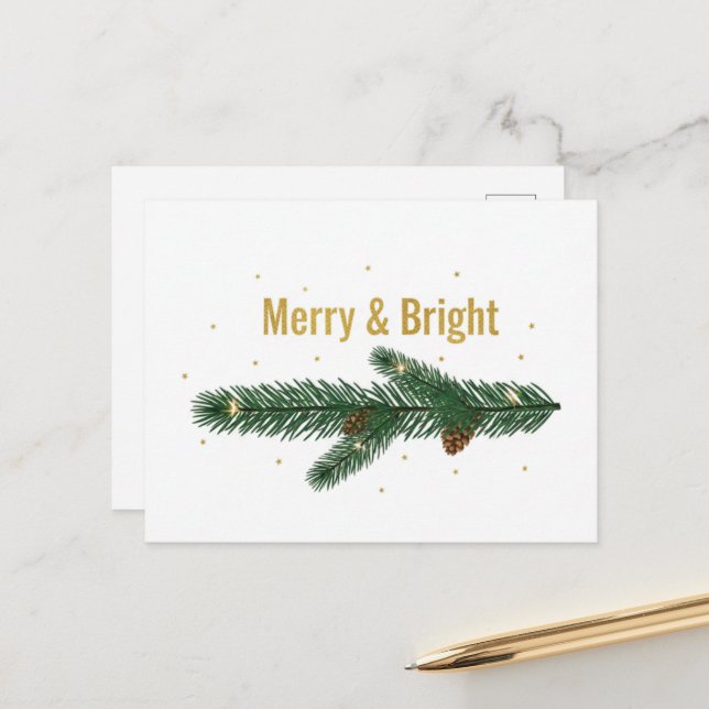 Cartão Postal Vintage Christmas Postcard (Frente/Verso In Situ)