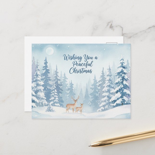 Cartão Postal Vintage Christmas Postcard (Frente/Verso In Situ)