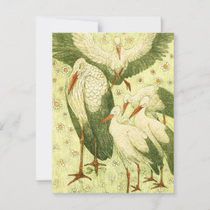 Cartão Postal Vintage Cinco cegos num campo