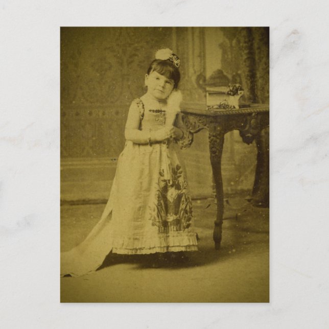 Cartão Postal Vintage Circus Freak Mulher (Frente)