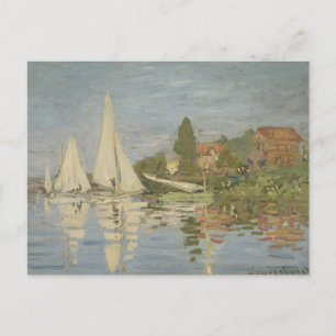 Cartão Postal Vintage Claude Monet Regattas em Argenteuil