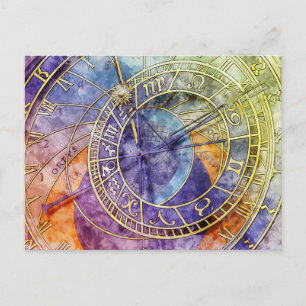 Cartão Postal Vintage clock