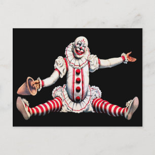 Cartão Postal Vintage Clown