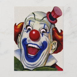 Cartão Postal Vintage Clown