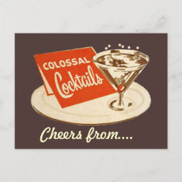 Cartão postal Vintage - Cocktails Colossais