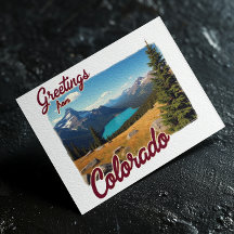 Vintage Colorado com Scenic Mountain Lak