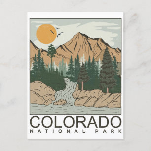 Cartão Postal Vintage colorado national park viagem