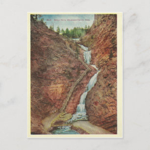 Cartão Postal Vintage Colorado Water Falls