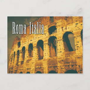Cartão Postal vintage colosseum roma italia