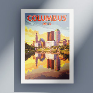 Cartão Postal Vintage Columbus Ohio