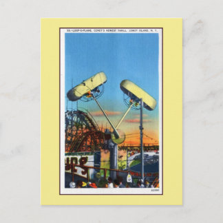 Cartão Postal Vintage Coney Island loop-o-lane