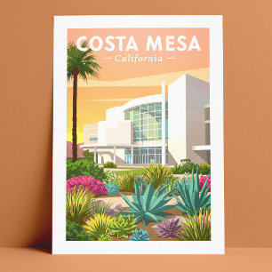 Cartão Postal Vintage Costa Mesa California