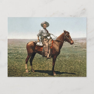 Cartão Postal Vintage Cowboy - cerca de 1904