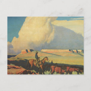 Cartão Postal Vintage Cowboys, Open Range de Maynard Dixon