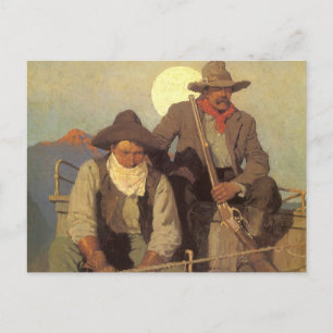 Cartão Postal Vintage Cowboys, The Pay Palco do NC Wyeth