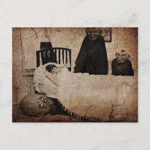 Cartão postal Vintage Creepy Boogeyman