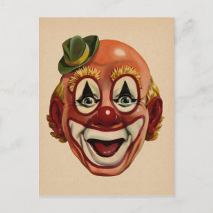 Cartão Postal Vintage Creepy Clown