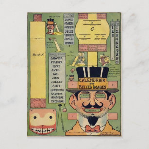 Cartão Postal Vintage Creepy Cutout