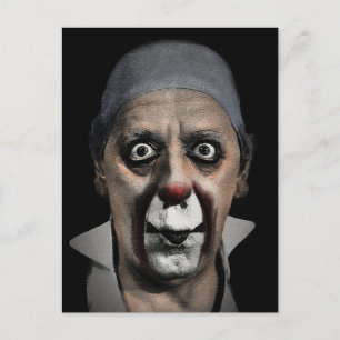 Cartão Postal Vintage Creepy Grock the Palhaço Face