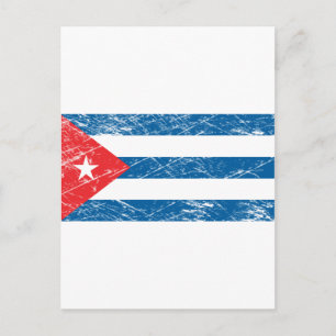 Cartão Postal Vintage Cuba Flag