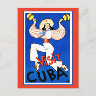 Cartão Postal Vintage Cuba Viagem Advertisement