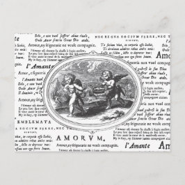 Cartão Postal Vintage Cupid no Amor Noivado Casamento Romântico
