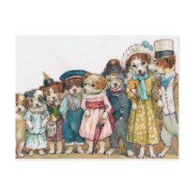 "Vintage da família de cão"