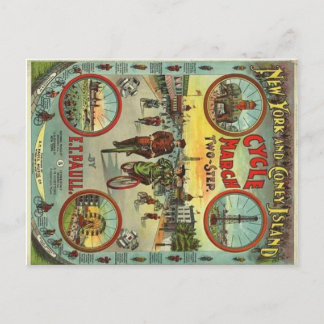 Cartão postal Vintage da Ilha Coney