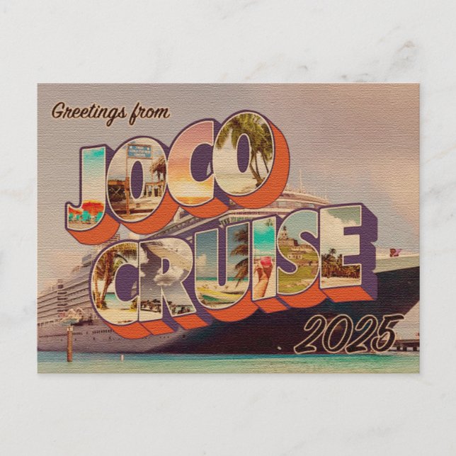 Cartão Postal Vintage da placa JoCo 2025 (Frente)