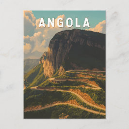 Cartão Postal Vintage da Viagem de Ilustração Angola
