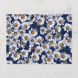 Cartão Postal Vintage Daisies Daisy Garden