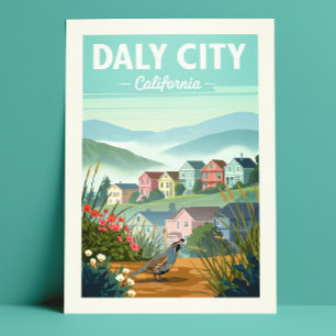 Cartão Postal Vintage Daly City California