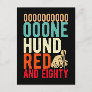 Cartão Postal Vintage Darts 180 Dart Lover