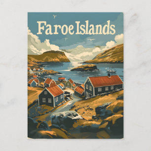 Cartão Postal Vintage das Ilhas Faroé