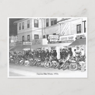 Cartão Postal Vintage Daytona Bike Week Street View