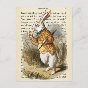 Cartão postal vintage de Alice no País das Maravil