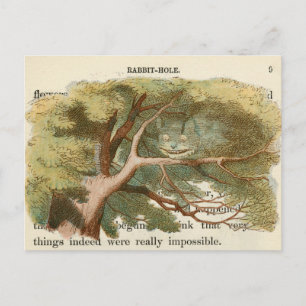 Cartão postal vintage de Alice no País das Maravil