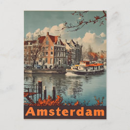 Cartão Postal Vintage de Amesterdã