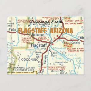 Cartão postal Vintage de Arizona Flagstaff