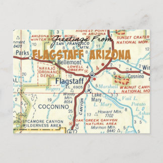 Cartão postal Vintage de Arizona Flagstaff
