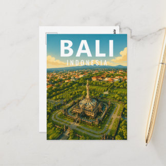 Cartão Postal Vintage de Bali – Monumento Bajra Sa