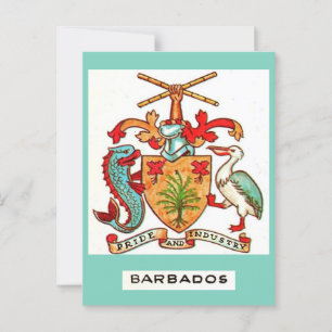 Cartão postal vintage de Barbados