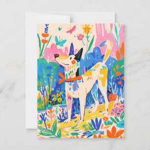 Cartão postal Vintage de Cães Matisse