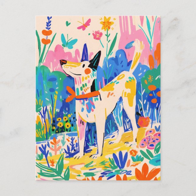 Cartão postal Vintage de Cães Matisse (Frente)