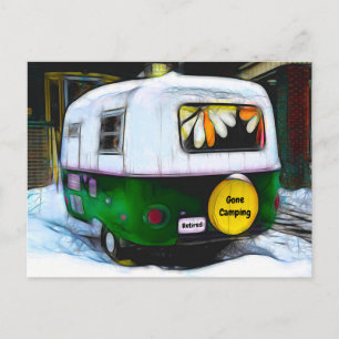 Cartão postal Vintage de Camper Retro Aposentado
