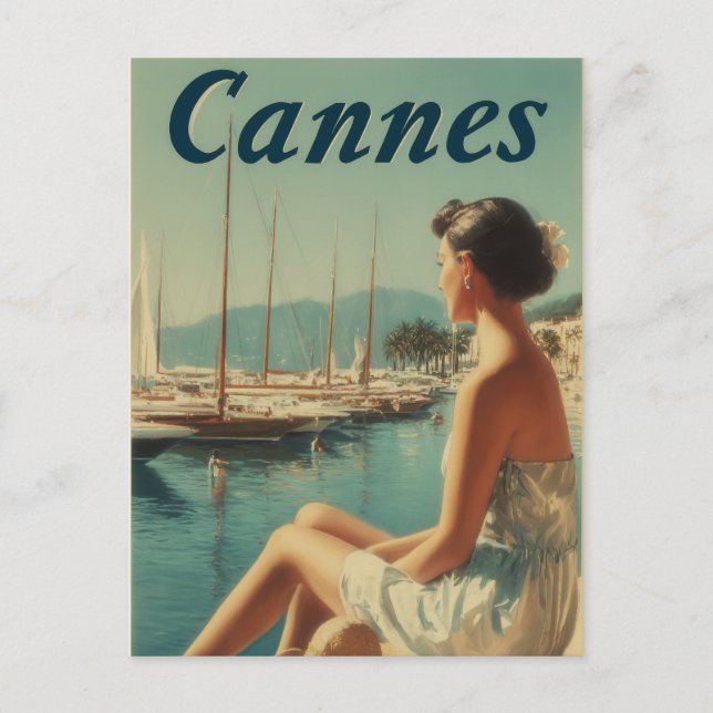Cartão Postal Vintage de Cannes (Frente)