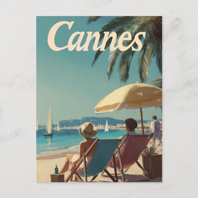 Cartão Postal Vintage de Cannes (Frente)