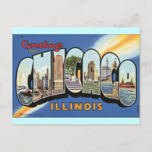 Cartão postal Vintage de Chicago Illinois