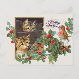 Cartão Postal Vintage de Feliz Natal de 1911