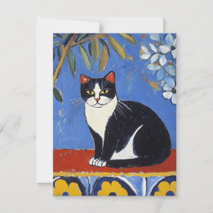 Cartão postal Vintage de Gato Preto Matisse